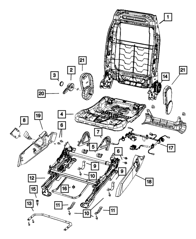 4610146AA - Interior Trim: Front Seat Back Frame for Mopar Image