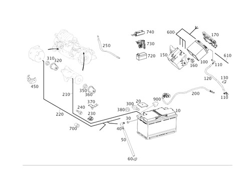 Battery, Starter/Alternator Cable for 2017 Mercedes-Benz CLA 250 #0