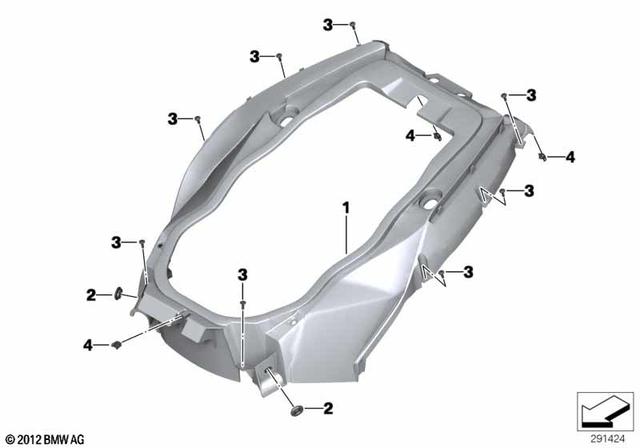 46637725005 - Frame and Mounting Parts: Luggage Compartment Cover -  for BMW-Motorrad Image image