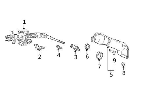 Steering Column Assembly for 2002 Acura MDX #0