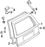F7CZ74406A10AA - Body: Lift Cylinder for Ford: Escort | Mercury: Tracer Image