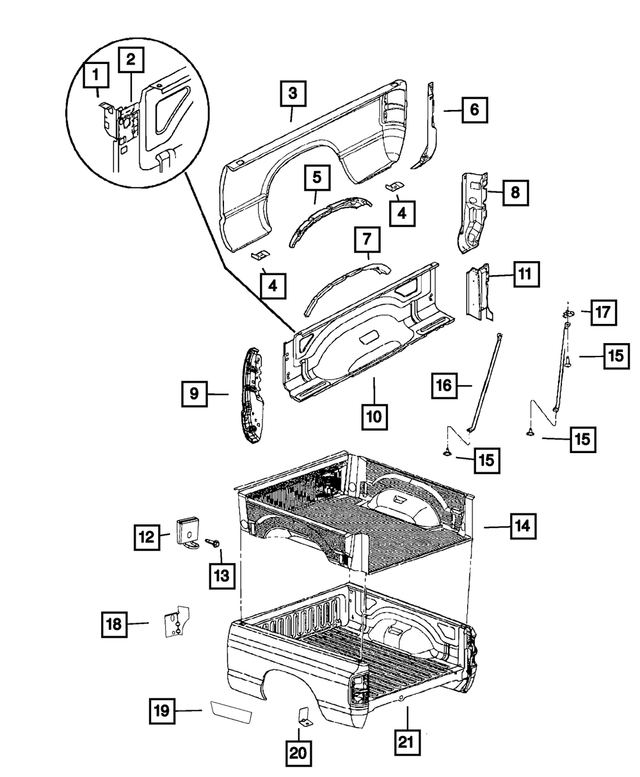 6510506AA - Body Sheet Metal Except Doors: Hex Flange Head Screw for Mopar Image image