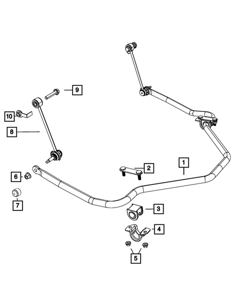 Rear Stabilizer Bar for 2013 Ram 3500 #0