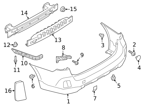 Bumper & Components - Rear for 2018 Subaru Outback #0