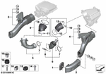 13718689758 - Fuel Preparation System: Air Intake Tube for BMW: BMW ALPINA XB7, X5 M50iX, X6 M50iX, X7 M50iX Image