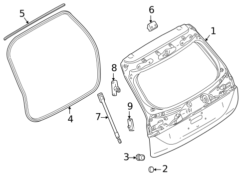 Liftgate for 2024 Mitsubishi Outlander #0