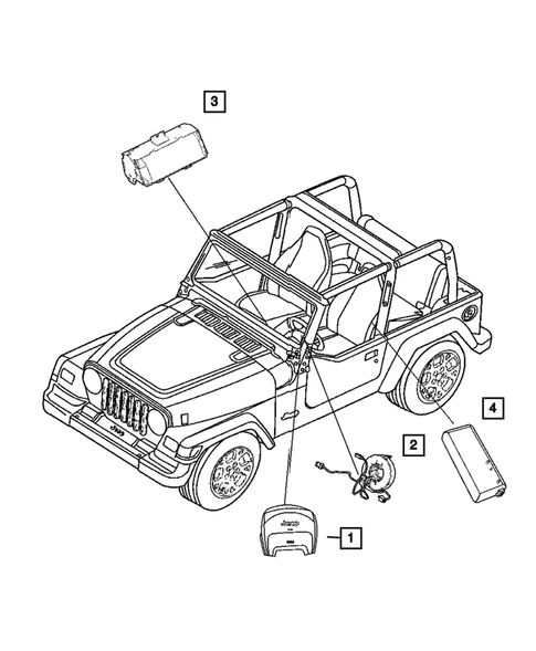 Air Bag Systems for 2007 Jeep Wrangler #1