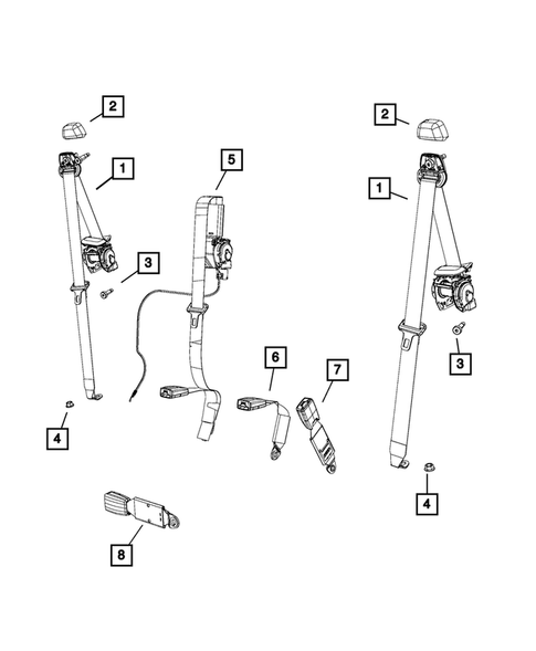 Seat Belts for 2015 Jeep Wrangler #2