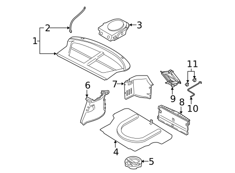 Interior Trim - Rear Body for 2001 Kia Spectra #0