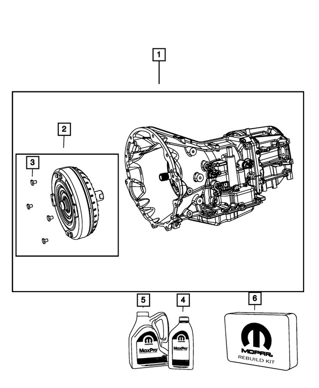 « R8039350AH – 42RLE; 4-Speed; Automatic Transmission : Avec Convertisseur De Couple Trousse Transmission, Refabriqué pour Mopar Image »