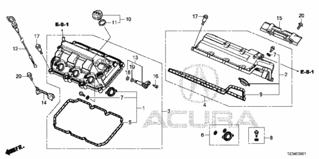 Cylinder Head Cover (2) for 2017 Acura TLX #0