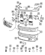 68055092AA - Frame, Bumper and Fascia: Hex Flange Head Bolt for Mopar Image