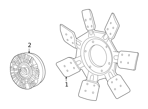 Cooling Fan, Clutch & Motor for 2001 Ford Excursion #0