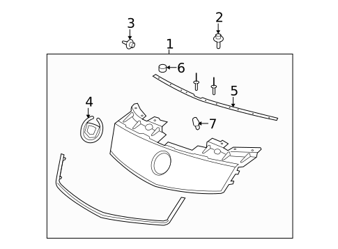 Grille & Components for 2006 Cadillac STS #0
