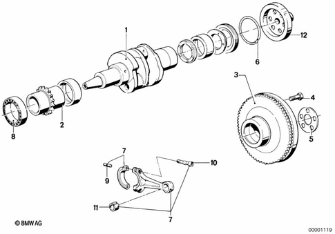 Crankshaft with Bearing for 1984 BMW-Motorrad R 100 RS #0