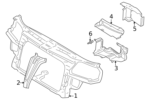 Radiator Support for 2000 Volkswagen Golf #0