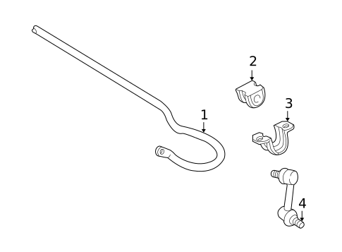 Stabilizer Bar & Components for 2004 Lexus LS430 #1