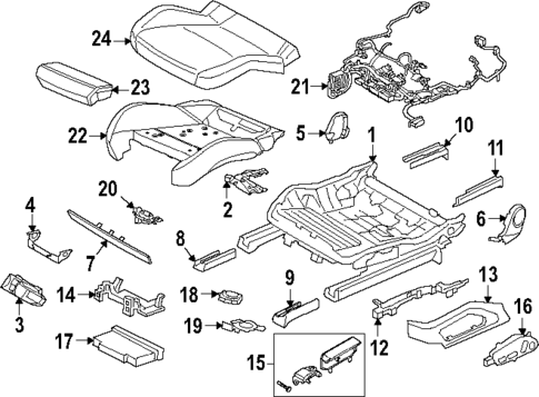 Front Seat Components for 2025 Porsche Macan #2