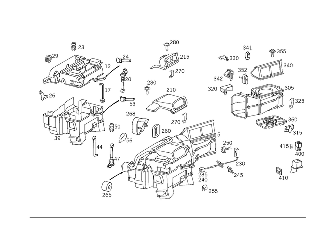 2028302462 - Heating and Ventilation: Heater Box for Mercedes-Benz: C220, C230, C280 Image image