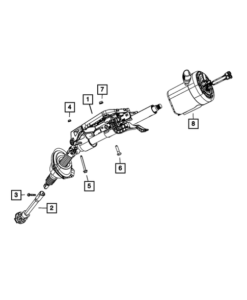 Steering Column and Intermediate Shaft for 2012 Dodge Charger #0