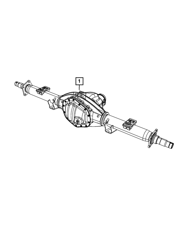 68217980AA - Rear Axle; American Axle 292 MM Single Rear Wheel; Differential and Drive Line: Service Rear Axle for Mopar Image image