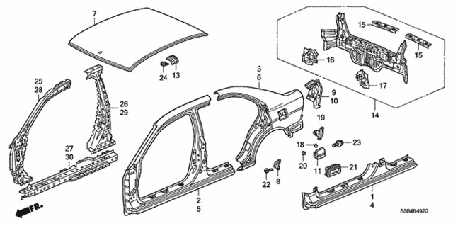 Outer Panel - Rear Panel (Plasma Style Panel) for 2005 Honda Civic #0