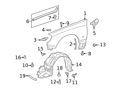 Fender & Components for 2001 Lexus IS300 #0