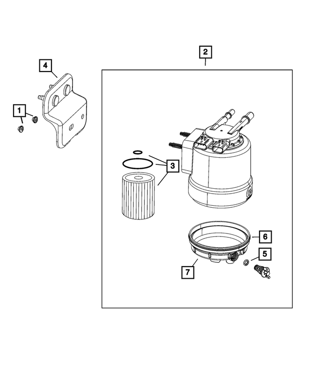 57008268AA - Fuel and Accelerator Pedal: Fuel Filter Bracket for Mopar Image