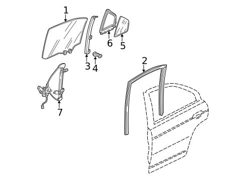 Door & Components for 2005 Honda Civic #3