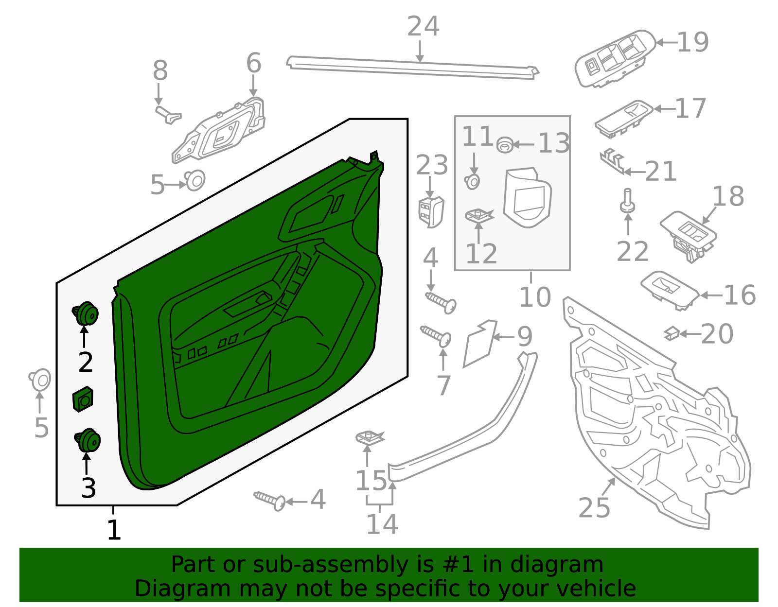 KB3Z-2123942-FB - 2019-2023 Ford Ranger - Door Trim Panel | Sunrise ...