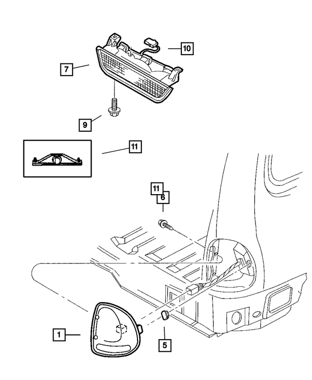 4576244 - Electrical: Tail Stop Turn Lamp, Right for Mopar Image image