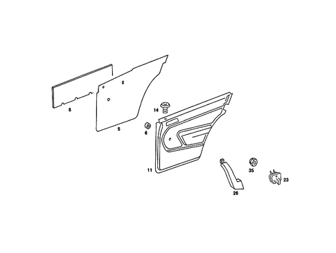 Door Paneling for 1986 Mercedes-Benz 190 E #0