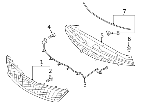 Grille & Components for 2016 Kia Optima #0