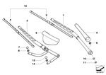 61619449959 - : Wiper Arm Left for BMW Image