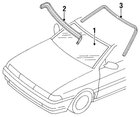 Reveal Moldings for 1996 Mercury Tracer #0