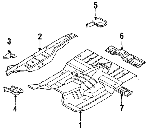 Floor - Cab for 1998 Dodge Ram 1500 #0
