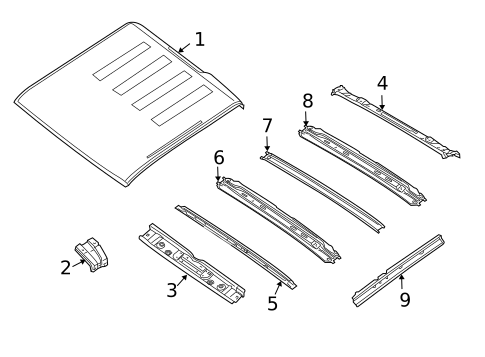 Roof & Components for 2009 Suzuki Equator #1