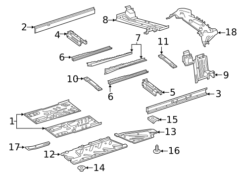 Floor & Rails for 2016 Mercedes-Benz CLA 45 AMG&reg; #0