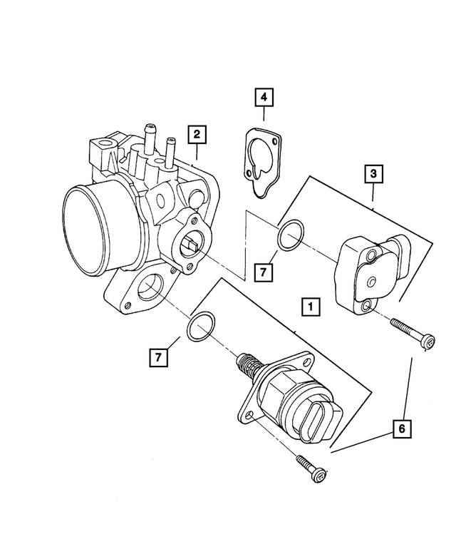 4861256AD - Fuel: Throttle Body for Chrysler: Town &amp; Country | Dodge: Grand Caravan Image
