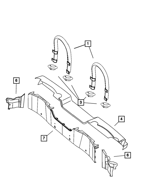 1BX21XZAAA - Body Sheet Metal Except Doors: Sport Bar for Mopar Image image