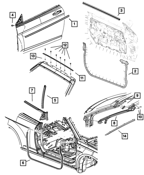 Weatherstrips and Seals for 2007 Chrysler Sebring #0