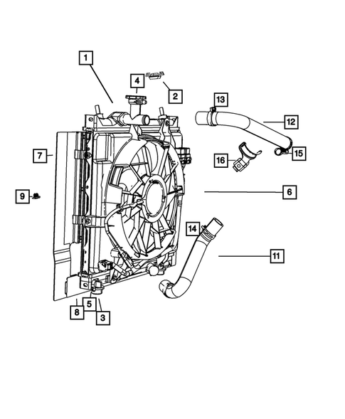 Radiator and Related Parts; Charge Air Cooler for 2008 Chrysler PT Cruiser #0