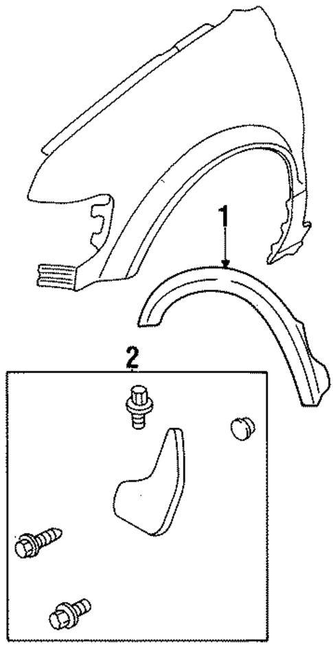 Exterior Trim - Fender for 2001 Kia Sportage #0