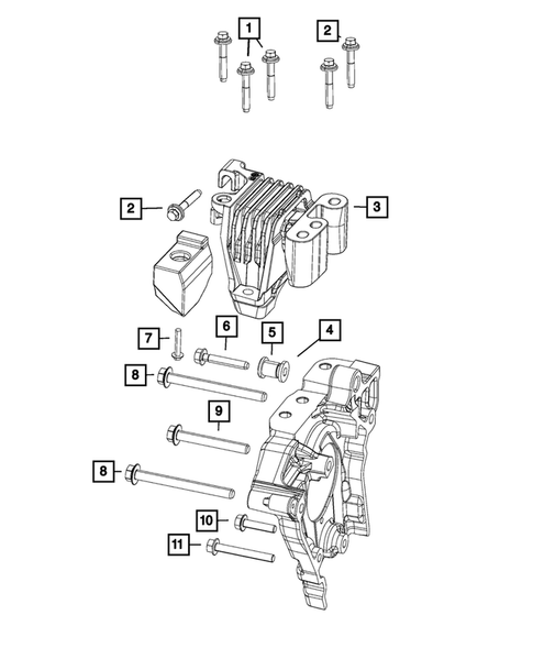 Engine Mounting for 2020 Jeep Compass #16