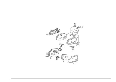 Outside Rearview Mirror for 2002 Mercedes-Benz CLK430 #0