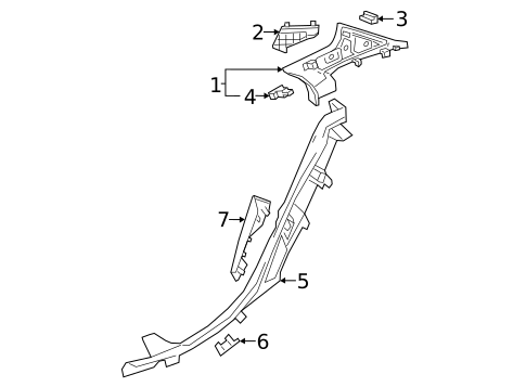 Interior Trim - Quarter Panels for 2021 Mercedes-Benz CLA250 #0