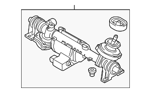 1K1423055M - Steering: 2008-2022 Volkswagen - Gear Assembly for Volkswagen: Beetle, Eos, Golf, Golf R, GTI, Jetta, Passat, Rabbit Image