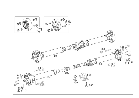Propeller Shaft for 2002 Mercedes-Benz C230 #0
