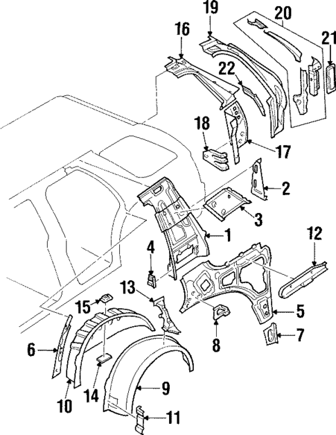 Inner Structure for 1991 Isuzu Rodeo #0