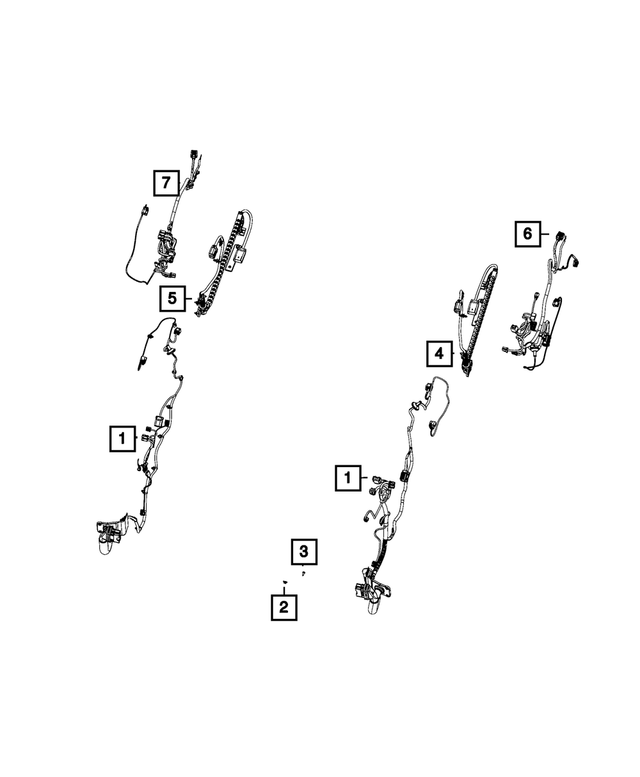 68276209AE - Electrical: Front Door Wiring, Left for Mopar Image image